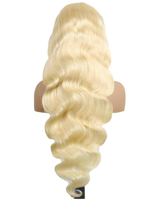 BLONDE BODY WAVE VIRGIN HD GLUELESS FRONT LACE WIG