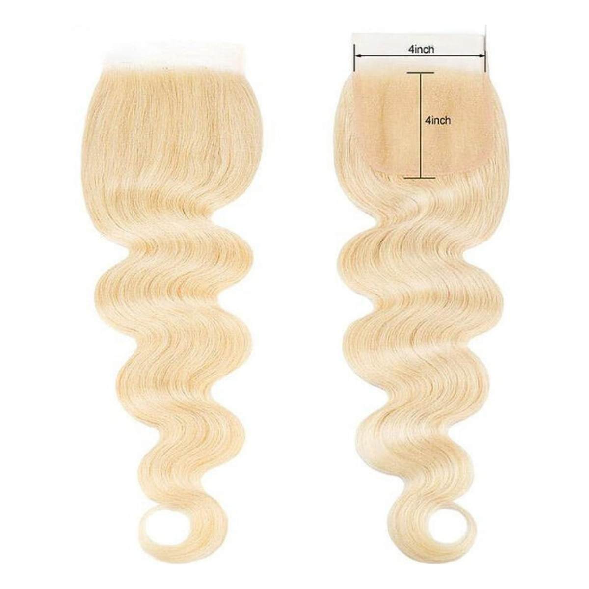 BLONDE BODY WAVE VIRGIN 4X4 HD LACE CLOSURE