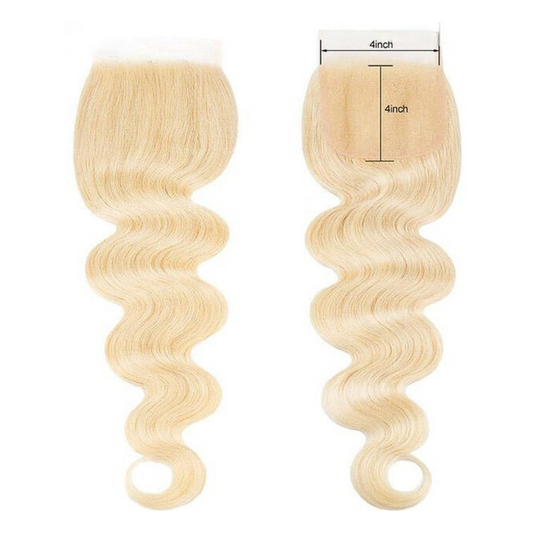 BLONDE BODY WAVE VIRGIN 4X4 HD LACE CLOSURE