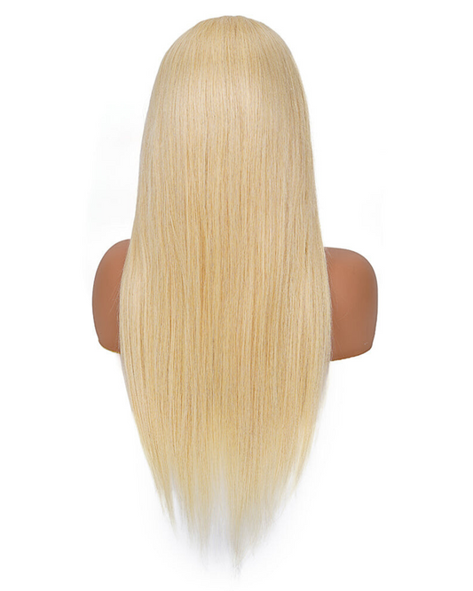 BLONDE STRAIGHT VIRGIN HD GLUELESS LACE FRONT WIG