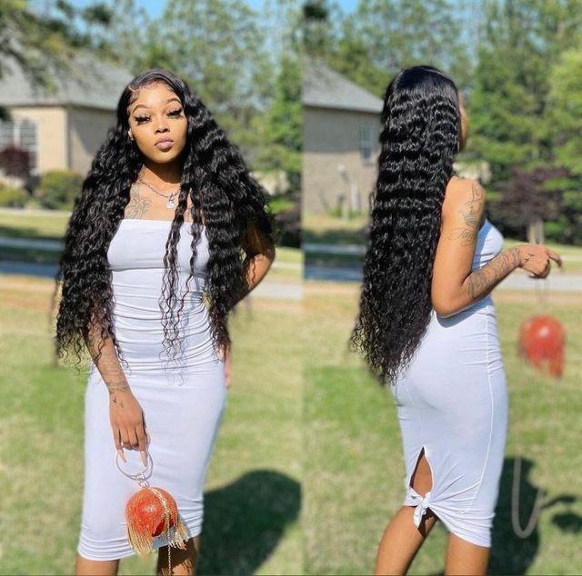 DEEP WAVE VIRGIN HD GLUELESS LACE FRONT WIG