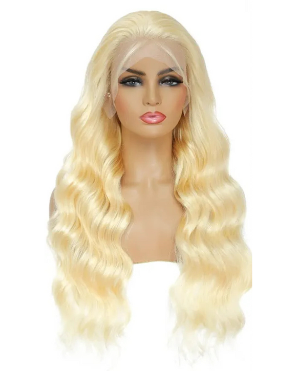 BLONDE BODY WAVE VIRGIN HD GLUELESS FRONT LACE WIG