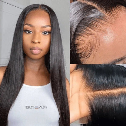 STRAIGHT VIRGIN HD GLUELESS LACE FRONT WIG