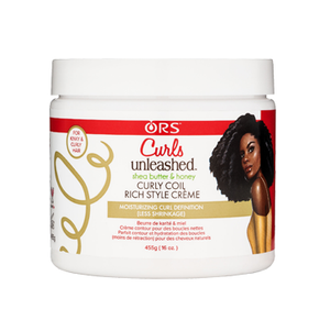 ORS Curls Unleashed Shea Butter and Honey Curly Coil Rich Style Crème, 16 Oz.